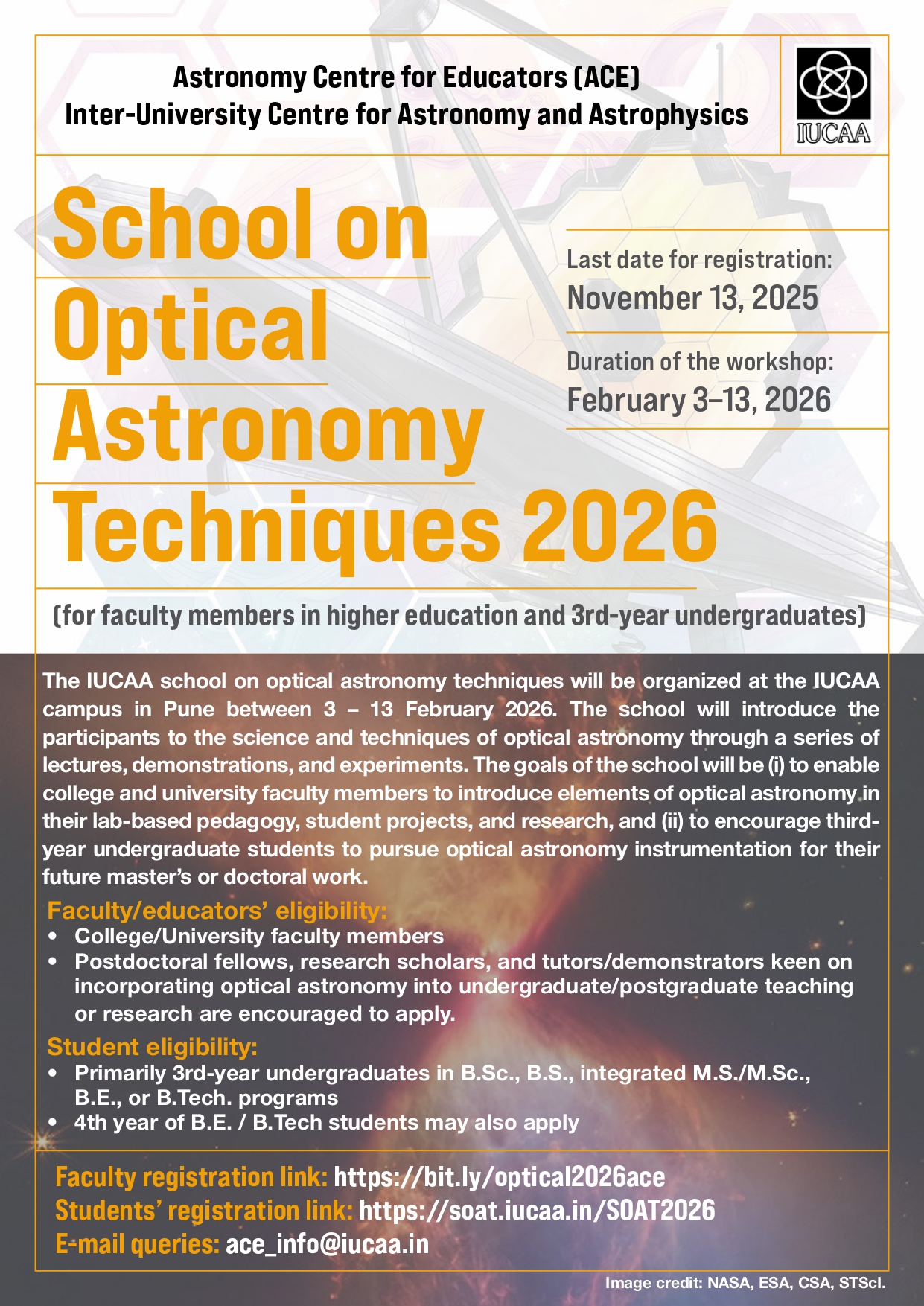 SOAT Announcement poster